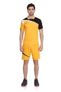 Mens Yellow & Black Sublimated Football Kit