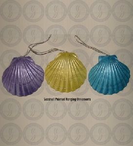 Seashell Painted Hanging Ornaments