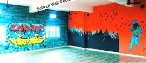 best school wall painting artist
