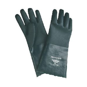 PVC Green Supported Gloves