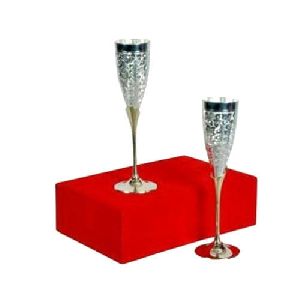Silver Plated Champagne Glass Set