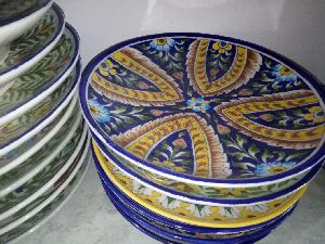 blue art pottery