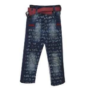 Kids Printed Jeans