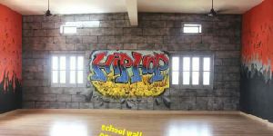 Kids Classroom Cartoon Wall Painting