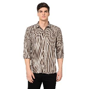 TF-1637 Brown Mens Formal Shirts