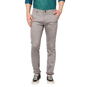TJ-8092 Light Grey Mens Casual Cotton Trousers