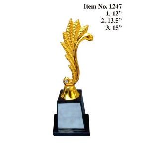 Black Base Golden Metal Trophy