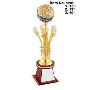 Golden Metal Diamond Trophy