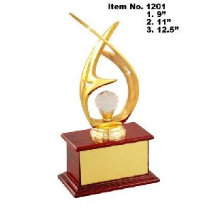 Red Base Metal Diamond Trophy