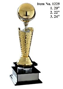 Silver & Golden Cone Metal Trophy