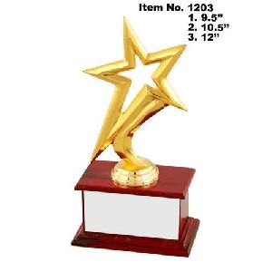 Wooden Base Star Trophy