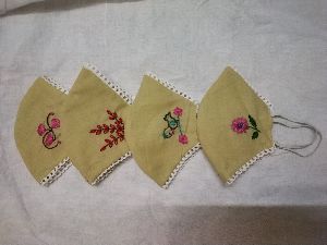 Embroidered Cotton Face Mask