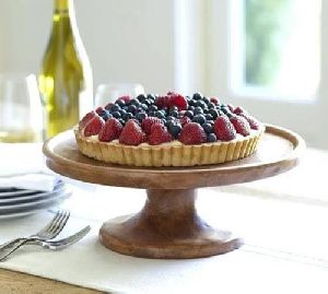 Wooden cake stand.