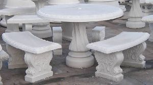 Marble Patio Table Set