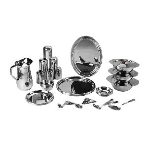Stainless Steel 51 Pieces China Dinner Set
