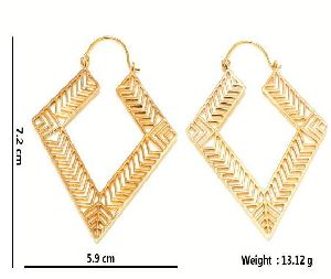 Hp256 Brass Hoop Earrings