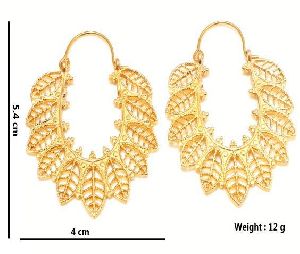 Hp265 Brass Hoop Earrings