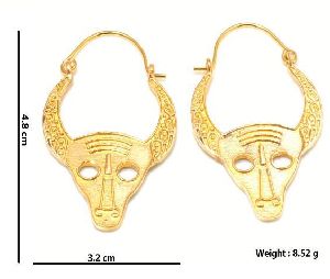 Hp267 Brass Hoop Earrings