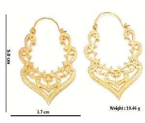 Hp277 Brass Hoop Earrings