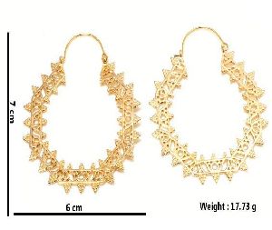 Hp279 Brass Hoop Earrings