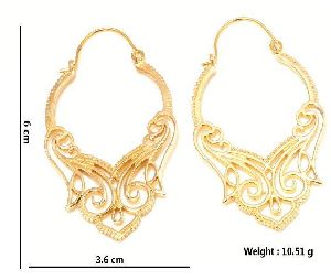 Hp289 Brass Hoop Earrings