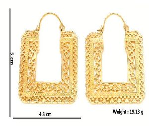 Hp290 Brass Hoop Earrings