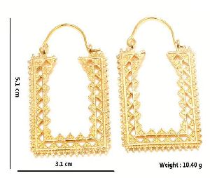 Hp298 Brass Hoop Earrings