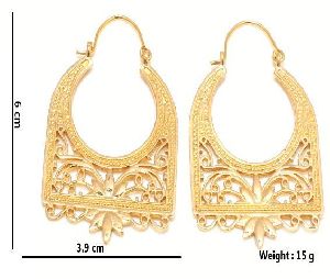 Hp301 Brass Hoop Earrings