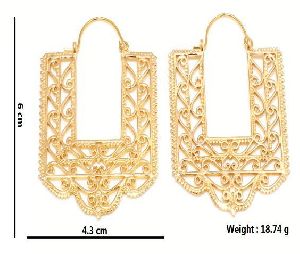 Hp309 Brass Hoop Earrings