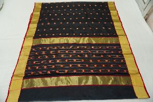 Chanderi Handloom Katan Silk Embroidered Saree