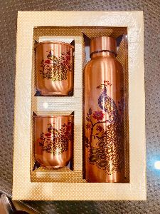 Printed Copper Bottle Set
