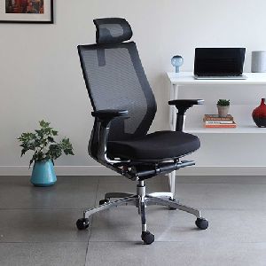 Lire Ergonomic Chair with 3D Armest in Black Colour