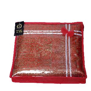 Red Base Saree Cover