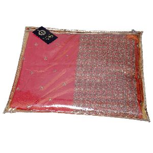 Plain Quilt Golden Packing Saree Cover