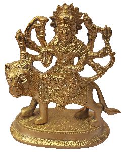 Durga Ji Brass Idol Ashta Bhuja Dhari Maa Durga Murti Mata Durga With Lion Statue