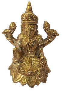 Maa Laxmi Brass Idol Dhan Laxmi Statue Mata Laxmi Murti Laxmi Ji Pooja Idol Hindu God Lakshmi |