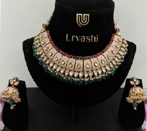 NS-738 Kundan Bridal Necklace Set