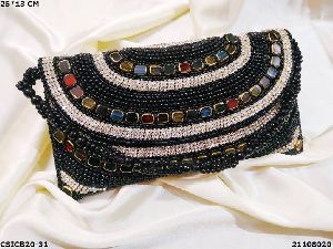 Bridal handcrafted embroidered clutch bag