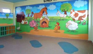 Preschool Classroom Cartoon Painting Artist