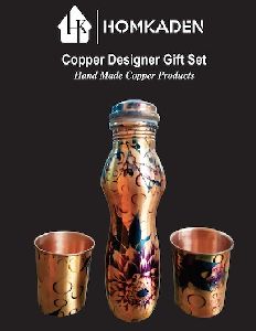 Hand Made Copper Designer Curvy Gifting Set .