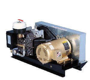 Base mounted scroll air compressors