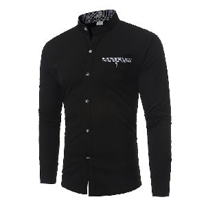 Mens Black Fancy Shirt