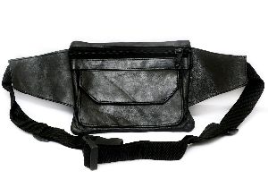 Genuine Sheep Leather Two Zipper Waist Bag (T&T-L4)