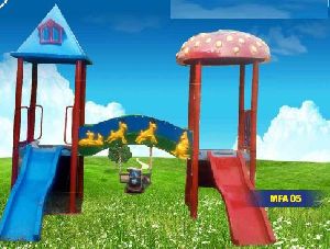 Double Slide Playground Multi Play Station