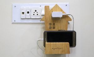Wooden Mobile Charging Holder