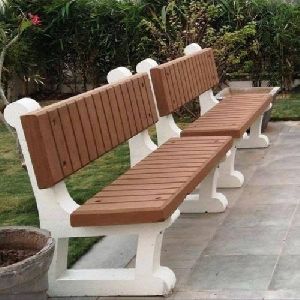 Concrete Bench with Backrest
