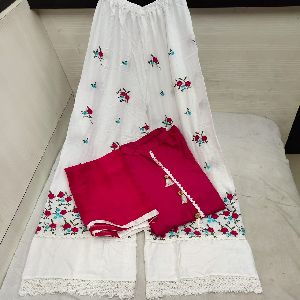 Embroidered Kurti Palazzo Set