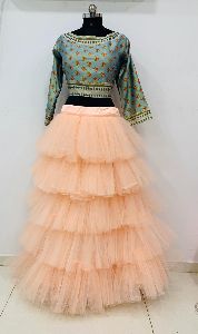 Ruffle Lahanga Choli