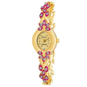 Women Golden Bracelet Wrist Watch
