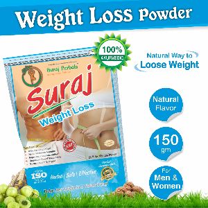 Suraj Weight Loss Powder (100% Ayurvedic, Loss 3-5kg. in 30days)